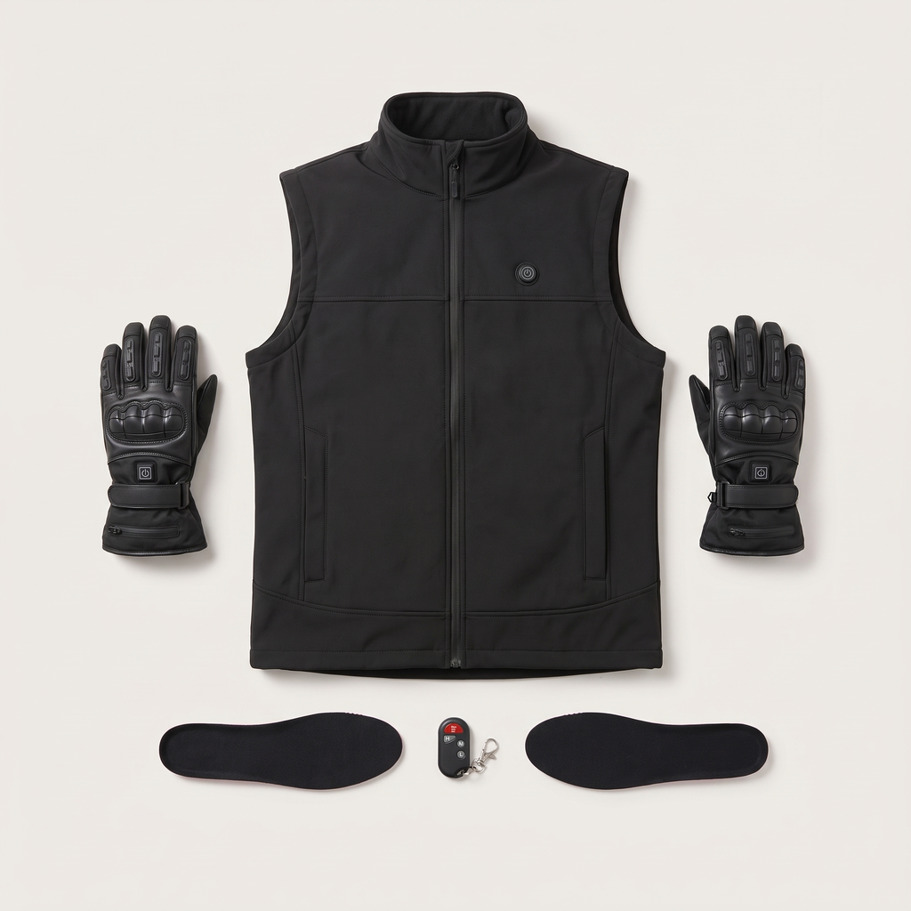 Total Warmth Kit: heated vest, gloves and insoles