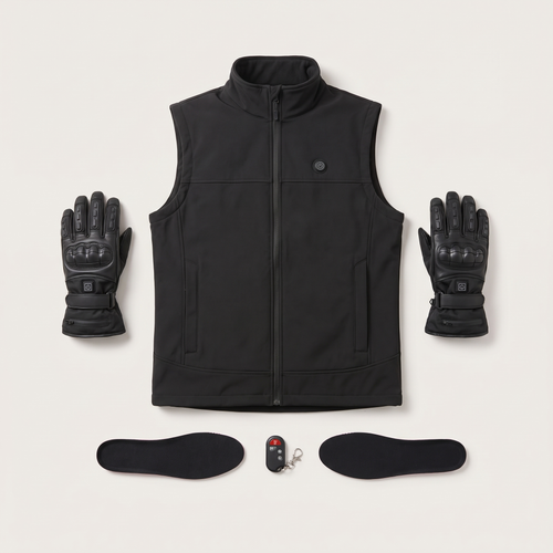 Total Warmth Kit: heated vest, gloves and insoles