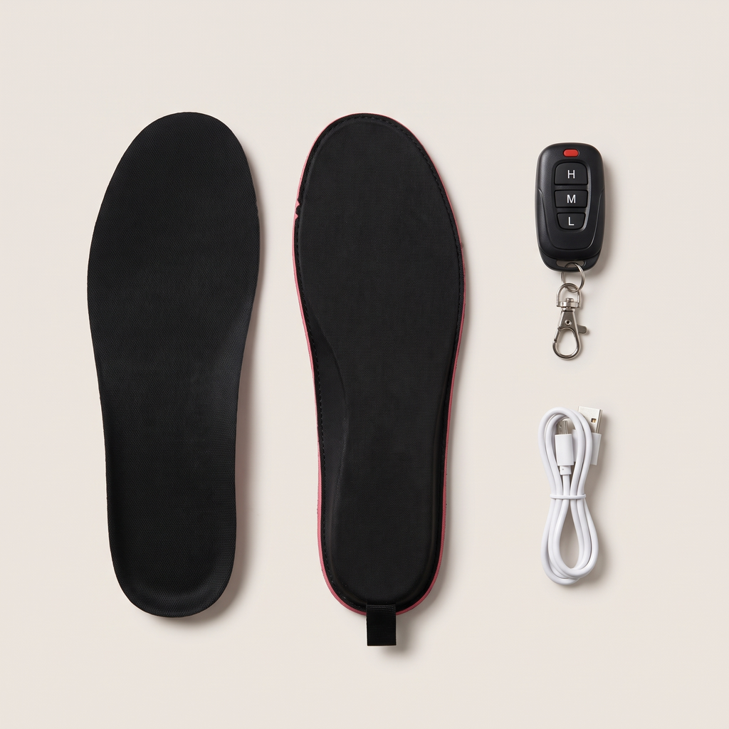 ALOVSTEIN wireless heated insoles with remote and USB cable